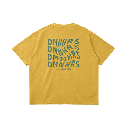 DMNHRS VIBES VINTAGE YELLOW - OVERSIZED TEE BACK