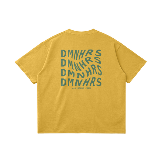 DMNHRS VIBES VINTAGE YELLOW - OVERSIZED TEE BACK